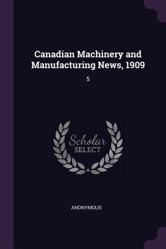 Cover Canadian Machinery and Manufacturing News, 1909