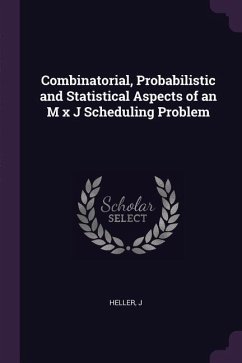 Combinatorial, Probabilistic and Statistical Aspects of an M x J Scheduling Problem