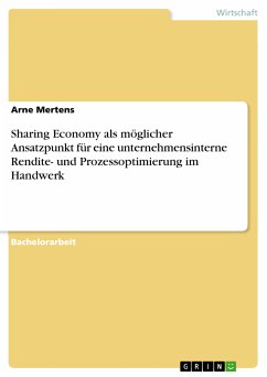 Sharing Economy als möglicher Ansatzpunkt für eine unternehmensinterne Rendite- und Prozessoptimierung im Handwerk (eBook, PDF)