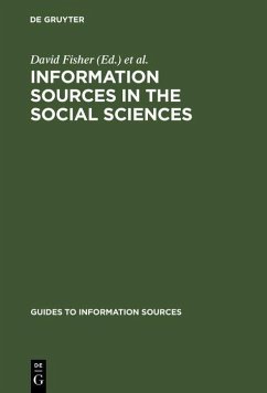 Information Sources in the Social Sciences (eBook, PDF)