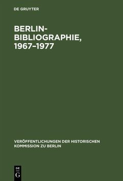 Cover Berlin-Bibliographie, 1967-1977 (eBook, PDF)