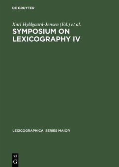 Symposium on Lexicography IV (eBook, PDF)