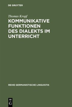 Cover Kommunikative Funktionen des Dialekts im Unterricht (eBook, PDF)