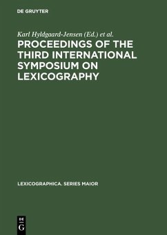 Cover Proceedings of the Third International Symposium on Lexicography (eBook, PDF)