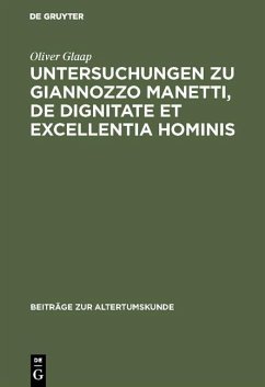 Cover Untersuchungen zu Giannozzo Manetti, De dignitate et excellentia hominis (eBook, PDF)