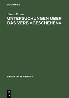 Untersuchungen über das Verb »geschehen« (eBook, PDF) - Krause, Jürgen