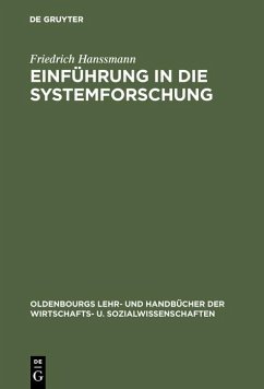 Einführung in die Systemforschung (eBook, PDF) - Hanssmann, Friedrich