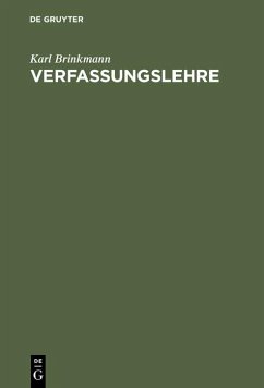 Verfassungslehre (eBook, PDF) - Brinkmann, Karl