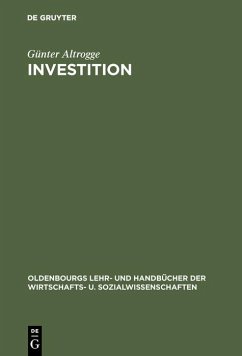 Investition (eBook, PDF) - Altrogge, Günter
