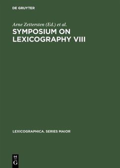 Cover Symposium on Lexicography VIII (eBook, PDF)