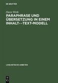 Paraphrase und Übersetzung in einem Inhalt¿Text-Modell (eBook, PDF)