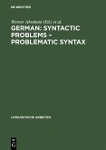 German: Syntactic Problems - Problematic Syntax (eBook, PDF)