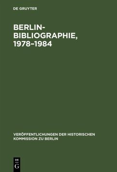 Cover Berlin-Bibliographie, 1978-1984 (eBook, PDF)