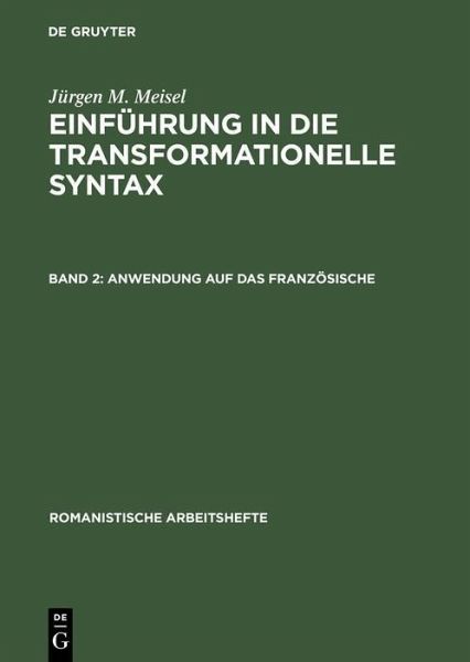 Anwendung auf das Französische (eBook, PDF)