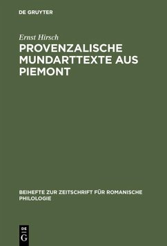 Cover Provenzalische Mundarttexte aus Piemont (eBook, PDF)