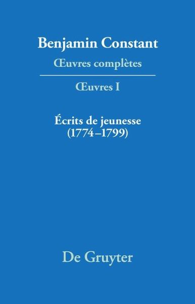 Écrits de jeunesse (1774-1799) (eBook, PDF)
