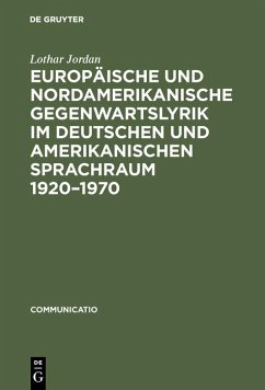 Cover Europäische und nordamerikanische Gegenwartslyrik im deutschen und amerikanischen Sprachraum 1920-1970 (eBook, PDF)