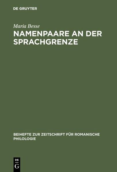 Namenpaare an der Sprachgrenze (eBook, PDF)