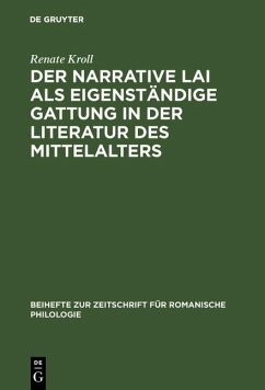 Cover Der narrative Lai als eigenständige Gattung in der Literatur des Mittelalters (eBook, PDF)