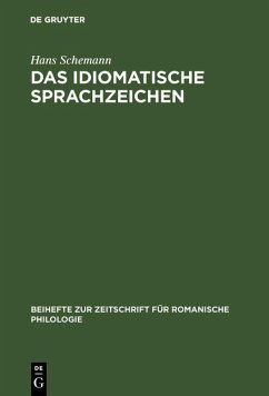 Das idiomatische Sprachzeichen (eBook, PDF) - Schemann, Hans