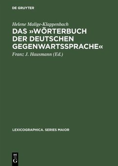 Das »Wörterbuch der deutschen Gegenwartssprache« (eBook, PDF) - Malige-Klappenbach, Helene
