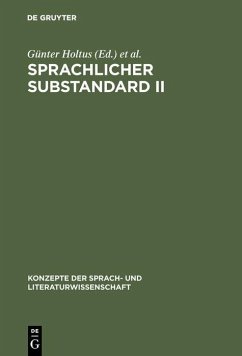 Cover Sprachlicher Substandard II (eBook, PDF)