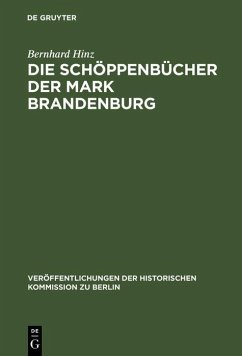 Cover Die Schöppenbücher der Mark Brandenburg (eBook, PDF)