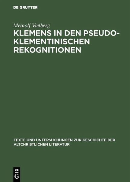 Klemens in den pseudoklementinischen Rekognitionen (eBook, PDF)