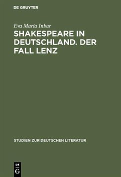 Shakespeare in Deutschland. Der Fall Lenz (eBook, PDF) - Inbar, Eva Maria
