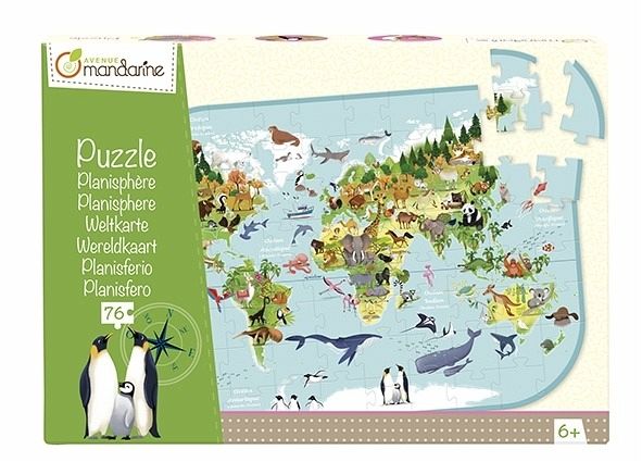 Puzzle, Weltkarte 27x5,5x18,5cm (Kinderpuzzle) - Bei bücher.de immer  portofrei