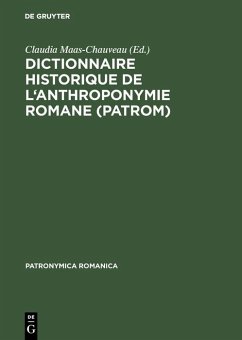 Dictionnaire historique de l'anthroponymie romane (PatRom) (eBook, PDF) Cover Dictionnaire historique de l'anthroponymie romane (PatRom) (eBook, PDF)