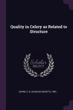 Cover Quality in Celery as Related to Structure