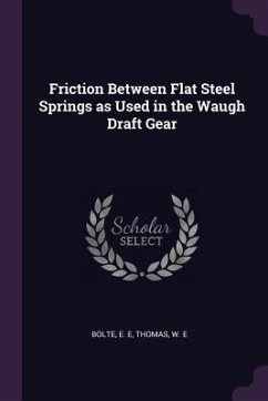 Cover Friction Between Flat Steel Springs as Used in the Waugh Draft Gear