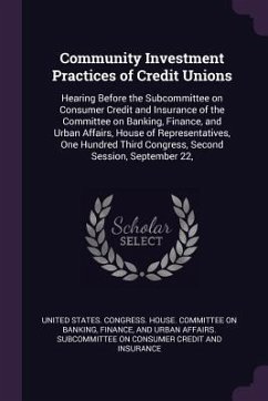 Cover Community Investment Practices of Credit Unions