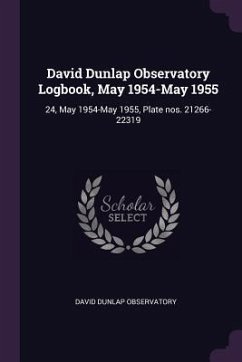 David Dunlap Observatory Logbook, May 1954-May 1955 - Observatory, David Dunlap