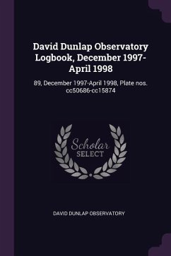 David Dunlap Observatory Logbook, December 1997-April 1998