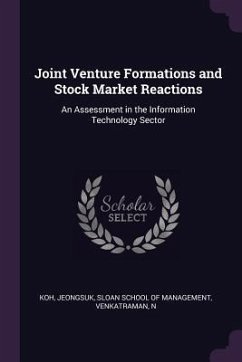 Joint Venture Formations and Stock Market Reactions - Koh, Jeongsuk; Venkatraman, N.