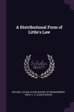 A Distributional Form of Little's Law - Keilson, Julian; Servi, L D