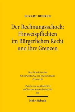 Der Rechnungsschock: Hinweispflichten im Bürgerlichen Recht und ihre Grenzen (eBook, PDF) - Bueren, Eckart