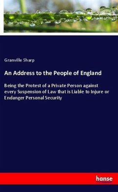 An Address to the People of England - Sharp, Granville