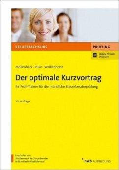 Der optimale Kurzvortrag - Möllenbeck, Claus;Puke, Michael;Walkenhorst, Ralf