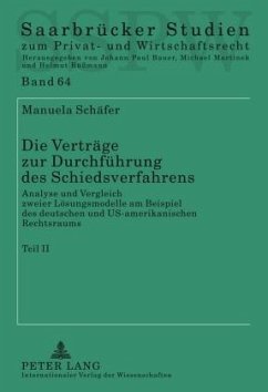 Die Vertraege zur Durchfuehrung des Schiedsverfahrens (eBook, PDF) - Schafer, Manuela