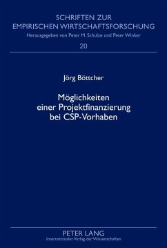 Moeglichkeiten einer Projektfinanzierung bei CSP-Vorhaben (eBook, PDF) - Bottcher, Jorg