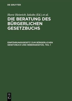 Cover Einführungsgesetz zum Bürgerlichen Gesetzbuch und Nebengesetze (eBook, PDF)