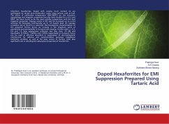 Doped Hexaferrites for EMI Suppression Prepared Using Tartaric Acid