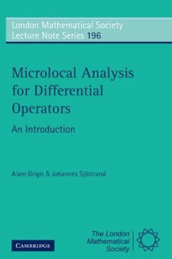 Microlocal Analysis for Differential Operators (eBook, PDF) - Grigis, Alain