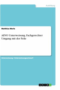 AEVO Unterweisung. Fachgerechter Umgang mit der Feile - Merle, Matthias