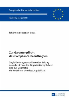 Zur Garantenpflicht des Compliance-Beauftragten (eBook, ePUB) - Johannes Sebastian Blassl, Blassl