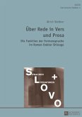Ueber Rede in Vers und Prosa (eBook, ePUB)