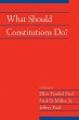 What Should Constitutions Do? (eBook,... - Bild 1